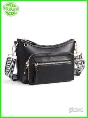 PU Leather RFID Blocking Crossbody Purse with Card Slots Travel Handbag